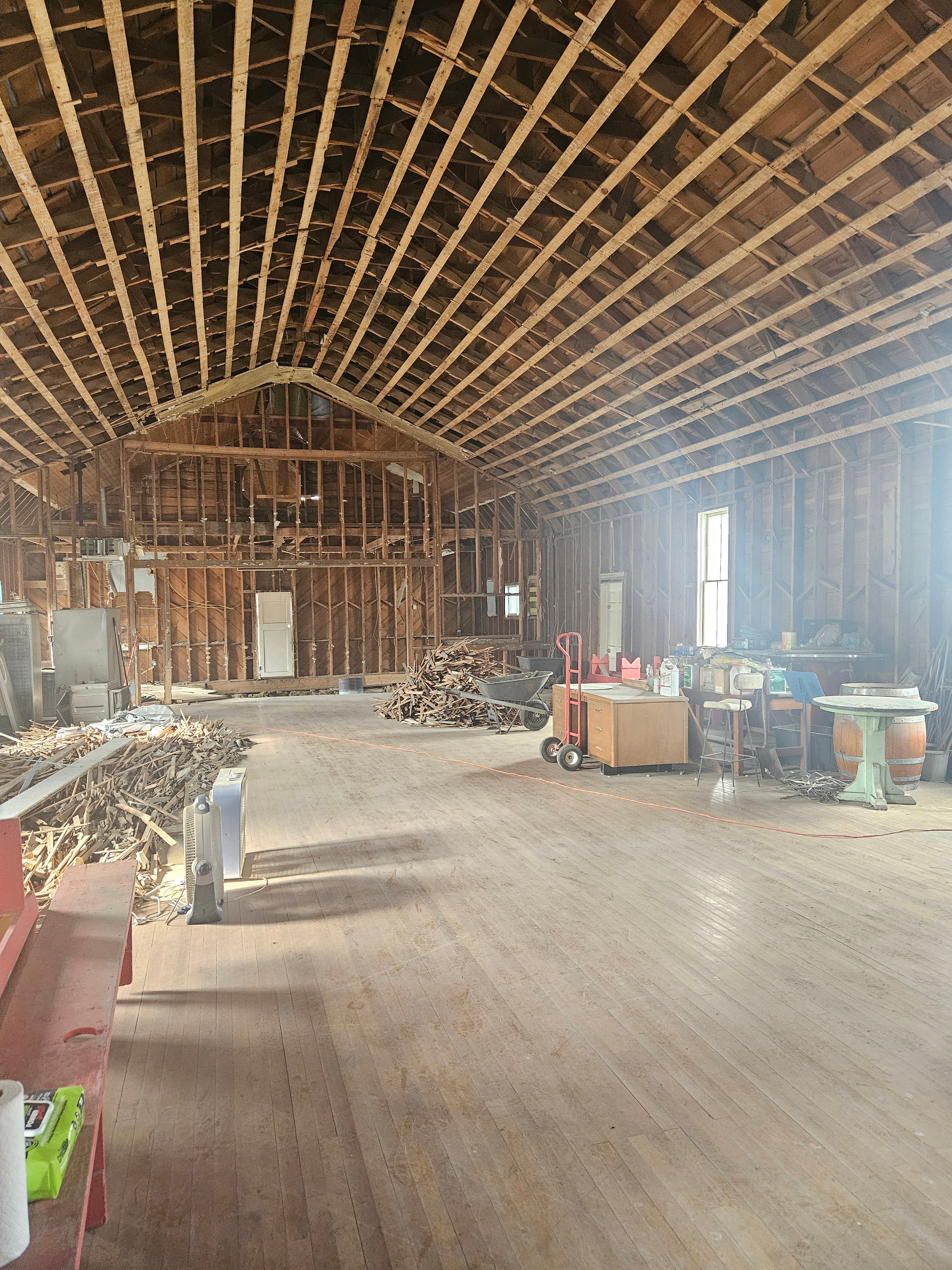 A look inside the building during the renovation process.