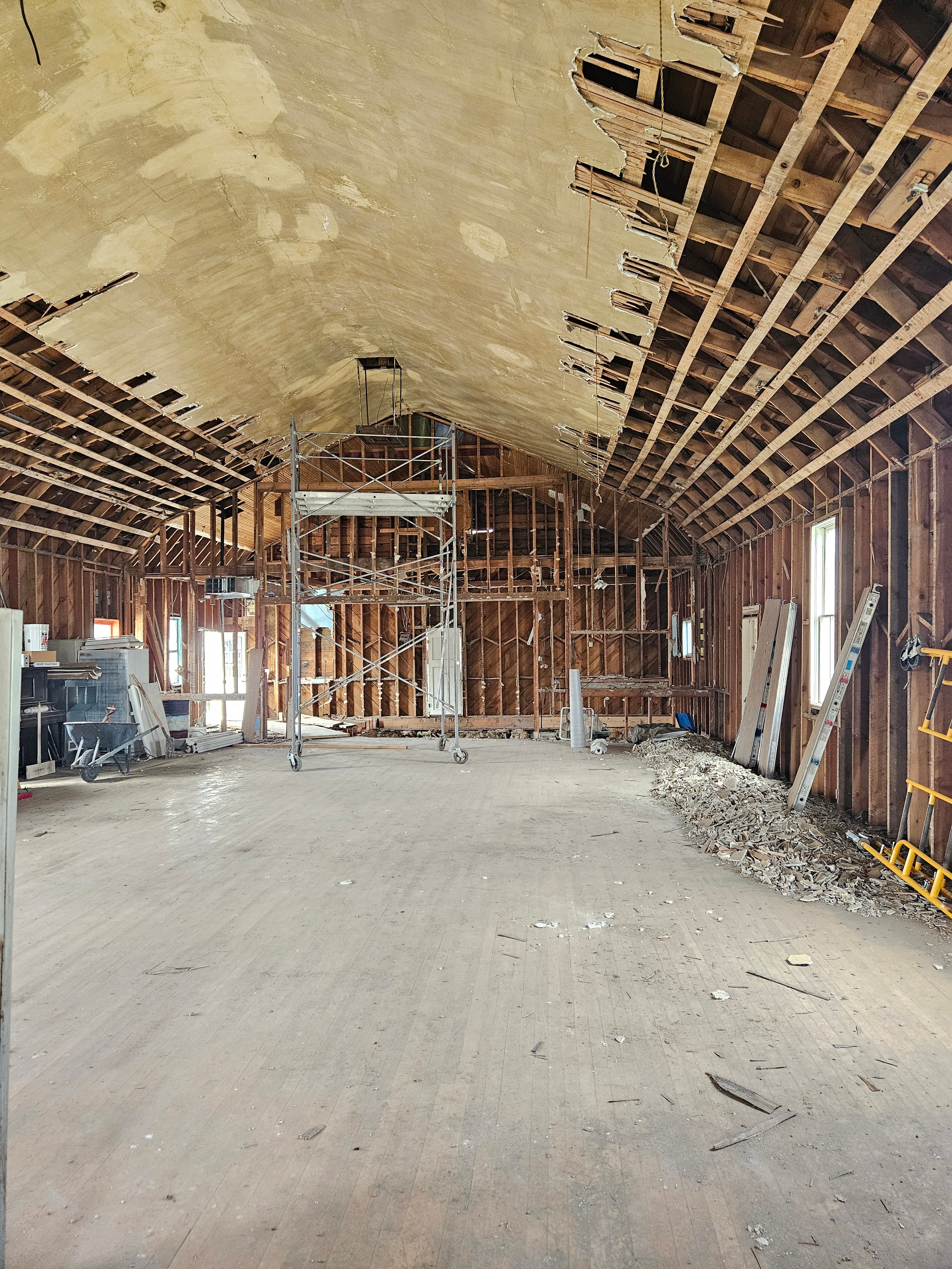 Tear-down continues as the restoration takes shape.